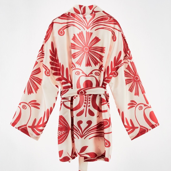 ZARA BELTED PRINTED KIMONO - Picture 3 of 14